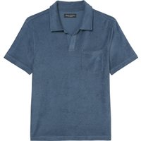 Marc O'Polo Terry Towel Schlafanzug-Oberteil, Brusttasche, für Herren, blau, M von Marc O'Polo