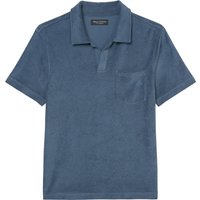 Marc O'Polo Terry Towel Schlafanzug-Oberteil, Brusttasche, für Herren, blau, XXL von Marc O'Polo