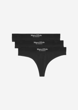 Marc O´Polo Women's Essentials 3-Pack String Thong Panties, Black, Medium von Marc O´Polo