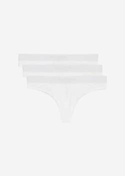 Marc O´Polo Women's Essentials 3-Pack String Thong Panties, White, Extra Small von Marc O´Polo