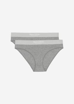 Marc O´Polo Women's Iconic Rib 2-Pack Briefs, Grey, Medium von Marc O´Polo