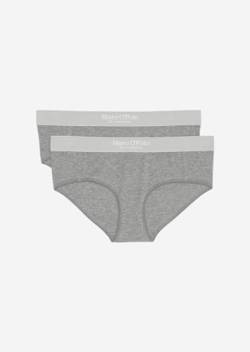 Marc O´Polo Women's Iconic Rib 2-Pack Panty Hipster Panties, Grey, Extra Large von Marc O´Polo