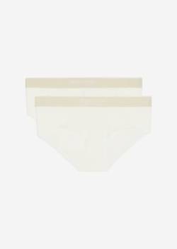 Marc O´Polo Women's Iconic Rib 2-Pack Panty Hipster Panties, White, Extra Large von Marc O´Polo