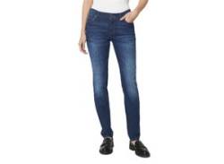 Slim-fit-Jeans MARC O'POLO "aus stretchigem Cashmere-Touch-Denim" Gr. 28 32, Länge 32, blau Damen Jeans Röhrenjeans von Marc O'Polo