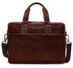 Marc Peter® Sydney Lehrertasche Herren Leder Vintage Aktentasche Laptoptasche Bürotasche Businesstasche groß XXL Umhängetasche Braun von Marc Peter