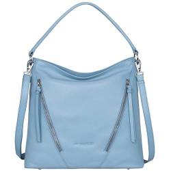 Marc Peter Santorini Handtasche Damen I Damenhandtasche aus Nappaleder I Vintage Umhängetasche I Schultertasche Himmelblau von Marc Peter