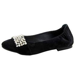 Marc Shoes Aurelia, Damen Geschlossene Ballerinas, Schwarz (Goat Suede Black 00655), 37 EU (4.5 UK) von Marc Shoes