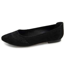 Marc Shoes Aurelia, Damen Geschlossene Ballerinas, Schwarz (Kid Suede Black 00135), 37 EU (4.5 UK) von Marc Shoes