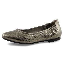 Marc Shoes Damen Business Ballerina Glattleder medium Fußbett: Nicht herausnehmbar 38,0 Suede Lamina Green von Marc Shoes