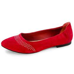 Marc Shoes Damen Business Halbschuh Nubuk medium Fußbett: Nicht herausnehmbar 41,0 Kid Suede red von Marc Shoes
