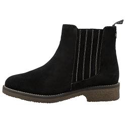 Marc Shoes Damen Casual Boots Nubuk medium Fußbett: Nicht herausnehmbar 40,0 Cow Suede Black von Marc Shoes
