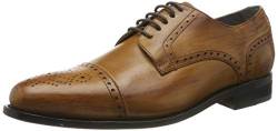 Marc Shoes Herren Goodyear Welted Halbschuh Glattleder medium Fußbett: herausnehmbar 44,0 Cow Crust Cognac von Marc Shoes