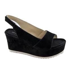 Marc Shoes Juna, Damen Plateausandalen, Schwarz (Kid Suede Black 00135), 39 EU (6 UK) von Marc Shoes