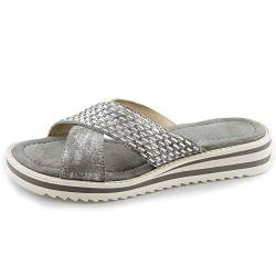 Marc Shoes Mona, Damen Plateausandalen, Grau (Caruso-Laminato Grey-Silver 00782), 37 EU (4.5 UK) von Marc Shoes