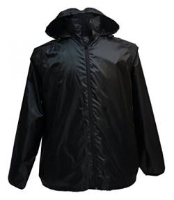 Marc & Mark Leichte Regenjacke in großen Größen bis 12XL, schwarz, Größe:12XL von Marc & Mark