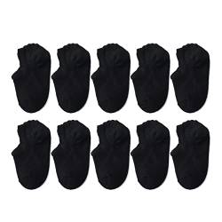 Marchare Baby No Show Socken aus Baumwolle mit rutschfester Sohle 3-4 Jahre im Niedrigschnitt-Stil für Mädchen, Jungen,Schwarz 10er-Pack. von Marchare