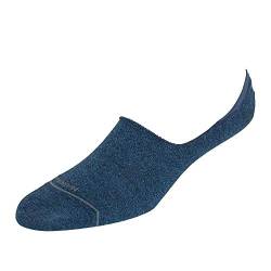 Marcoliani Herren-Socken aus Pima-Baumwolle mit unsichtbarer Haptik Gr. Einheitsgröße, Blau von Marcoliani