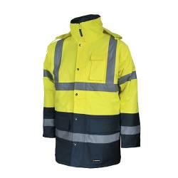 Marel Winter Warnjacke Warnschutz Pilotenjacke Arbeitsjacke Warnschutzjacke (BLIZAR-GELB) (2XL) von Marel