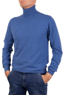 Marenza Rollkragenpullover für Herren, Kaschmir-Mischung, Langarm, hergestellt in Italien, denim, Large von Marenza