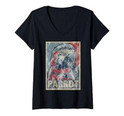 Damen Amerikanischer Papagei T-Shirt mit V-Ausschnitt von Margaritaville