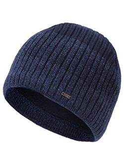 Marhatter Strickmütze Wollmütze Herren Mütze Wintermütze Mütze Klassische Strickmütze Fleece warm gefüttert 7733 von Marhatter