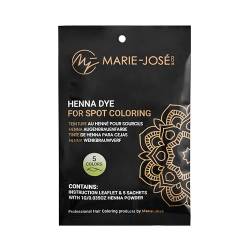 Marie-José & Co Profi Augenbrauenfarbe Set - Augenbrauen Make-Up mit Tattoo Effekt - bis zu 50 Anwendungen - Natürlich & vegan Augenbrauen färben! (5 Farben Probeset) von Marie-José & Co