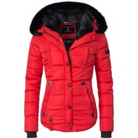 Marikoo Steppjacke Lotusblüte hochwertige Winter Jacke mit edler Kunstpelz Kapuze von Marikoo