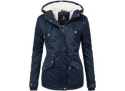 Winterjacke MARIKOO "Manolya" Gr. L (40), blau Damen Jacken Lange von Marikoo