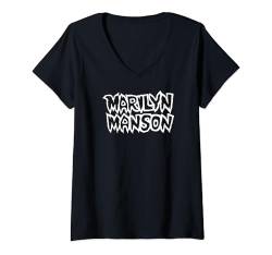 Marilyn Manson – Logo T-Shirt mit V-Ausschnitt von Marilyn Manson Official