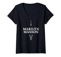 Marilyn Manson – Satan Cross T-Shirt mit V-Ausschnitt von Marilyn Manson Official