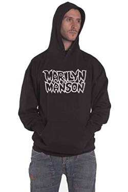 Marilyn Manson Kapuzenpullover Classic Logo Nue offiziell Unisex Schwarz XL von Marilyn Manson