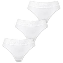 Marilyn Poupée Infinity Baumwolle Panty mit klassischem Schnitt und Spitzengürtel Weiß - S - 5er Pack von Marilyn