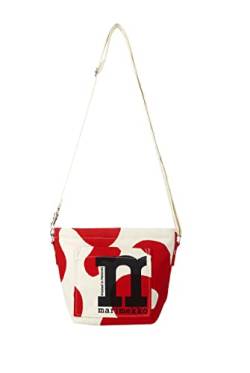 Marimekko Mono Mini Crossbody Pulloposty, Umhängetasche, canvas tasche umhängetasche damen, Ecru/rot von Marimekko