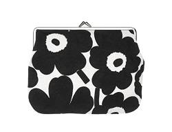 Marimekko Puolikas Kukkaro Mini Unikko Kosmeti Etui, Purse, Höhet: 14.00 cm Breite: 20.00 cm, Schwarz/Weiß, 100% Baumwolle von Marimekko