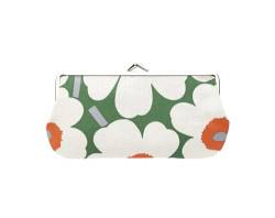 Silmälasikukkaro Mini Unikko Purse - Green, Cotton, orange von Marimekko