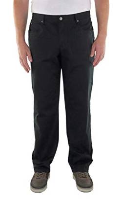 MARINA DEL REY Herren 5-Pocket Twill Hose Stretch in Comfort FIT Große Größen, Übergrößen, Big Size (62, Schwarz) von Marina del Rey