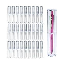 Marinada 25-Teiliges Transparentes Acryl-Federmäppchen, Wiederverwendbare Stift-Geschenkbox, Bleistift-Verpackungsbox-Set, Leerer Stift-Aufbewahrungsbehälter Aus Kunststoff von Marinada