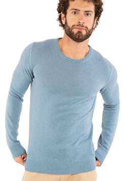 Marine Cashmere - O'Neck aus 100% Kaschmir für Herren, Pullover mit Rundhalsausschnitt, Made in Italy (Himmlisch - M) von Marine Cashmere