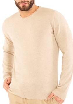 Marine Cashmere - O'Neck aus 100% Kaschmir für Herren, Pullover mit Rundhalsausschnitt, Made in Italy (Sand - 3XL) von Marine Cashmere