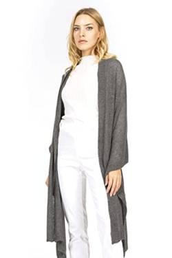 Marine Cashmere - Stola aus Kaschmir-Mischung für Damen, zartes und weiches Kaschmirgarn, MADE IN ITALY (Basalt) von Marine Cashmere