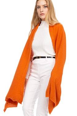 Marine Cashmere - Stola aus Kaschmir-Mischung für Damen, zartes und weiches Kaschmirgarn, MADE IN ITALY (Orange) von Marine Cashmere