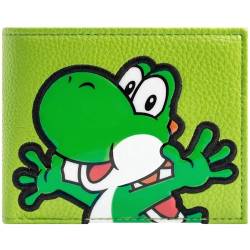 Mario Yoshi Dinosaurier Texturierter Patch Geldbörse/Geldbeutel Bi-Fold Münzfach & Kartenhalter, Grün von Mario Party