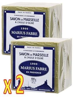 Marius Fabre Savon de Marseille Olivenöl, Würfel, 400 g, 2 Stück von Marius Fabre
