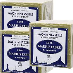 Marius Fabre - Savon de Marseille - mit Olivenöl, Würfel mit 400 g - 3er-Pack zu je 400 g von Marius Fabre