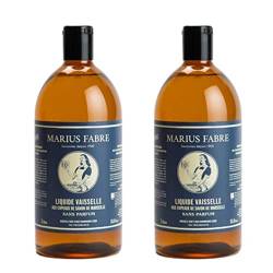 Marius Fabre – Spülmittel ohne Parfum den-Zirbenkissen Savon de Marseille – 2 x 1 L von Marius Fabre