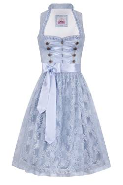 Midi Dirndl 65 cm hellblau mit Perlenborte Eloisa 010713 von Marjo