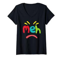Damen Meh T-Shirt mit V-Ausschnitt von Mark Ewbie Designs