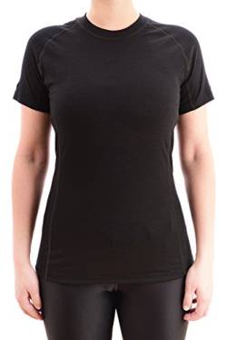 MarkFit Damen T-Shirt 100% Merino Wolle Kurzarm Funktionsshirt Skiunterwäsche Rundhals Schwarz XL von MarkFit
