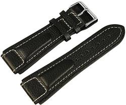 Leder Uhrenarmband Uhrenband Uhrband Ersatzband Armband schwarz 890910200124 von Markenlos