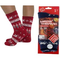 Markenwarenshop-Style Thermosocken Warme Socken Thermo Mega Winter Socken Hirsche 39-42 Farbe: rot von Markenwarenshop-Style